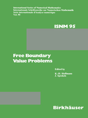 cover image of Free Boundary Value Problems